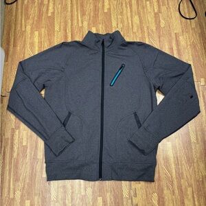 Lululemon Warm up Track Jacket Men's Large Gray Full Zip Yoga Workout Run
